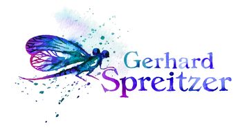 Libelle in Aquarelltechnik als Logo von Gerhard Spreitzer